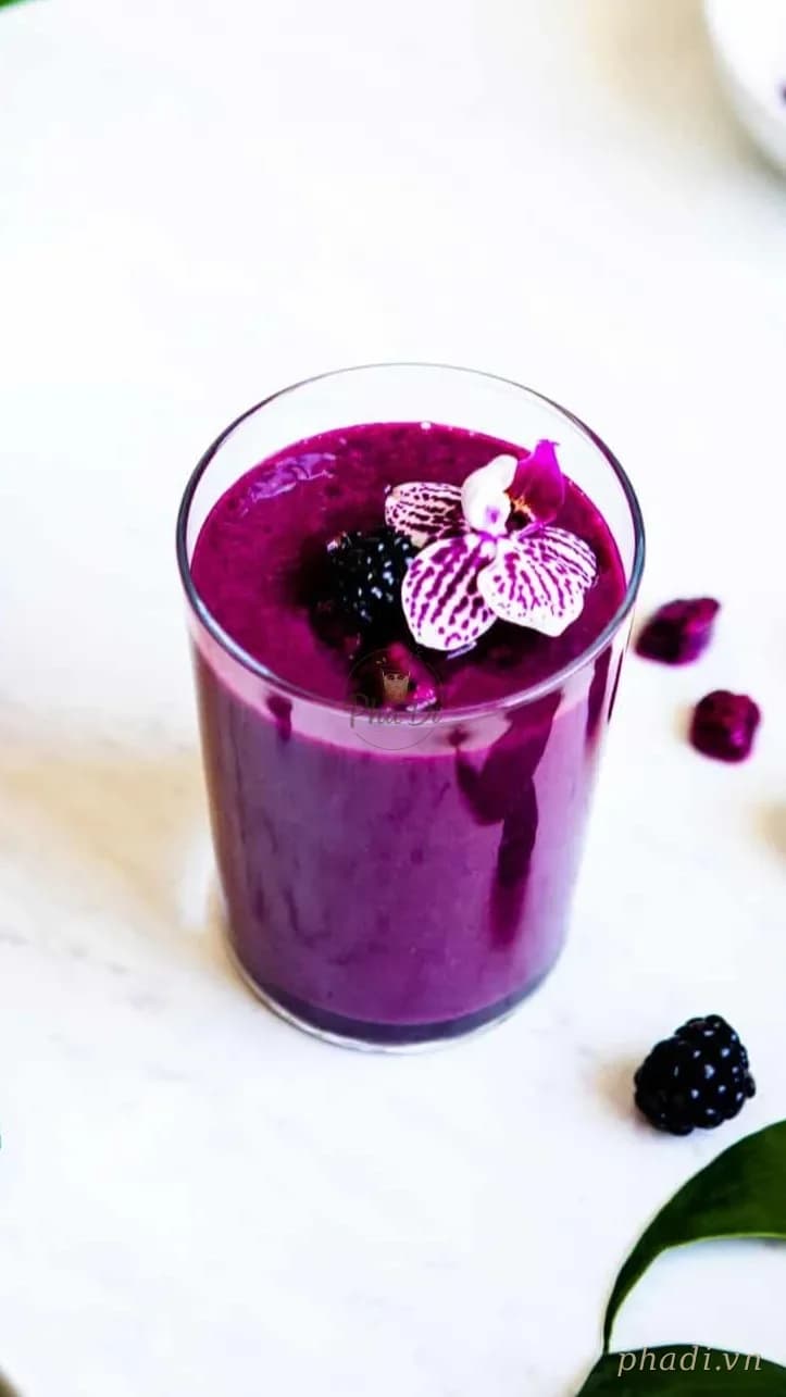 Sinh Tố Mâm Xôi Đen Cơm Cháy