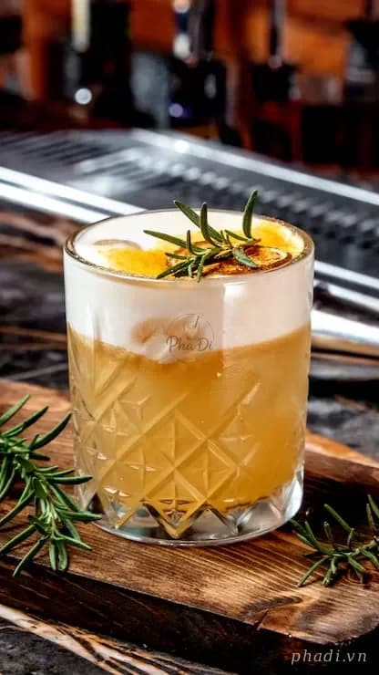 Mocktail Whiskey Sour trà đen