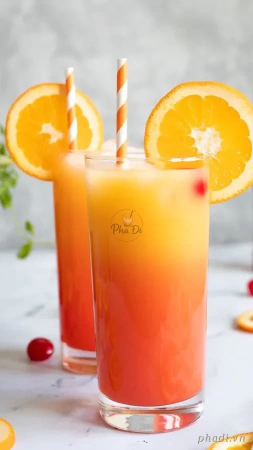 Mocktail Sunrise cam lựu