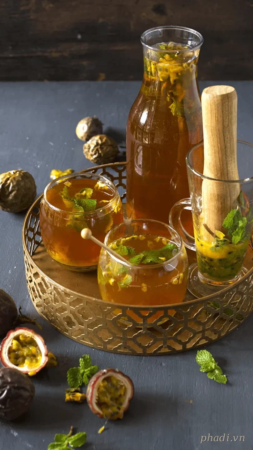 Trà chanh dây bạc hà sả